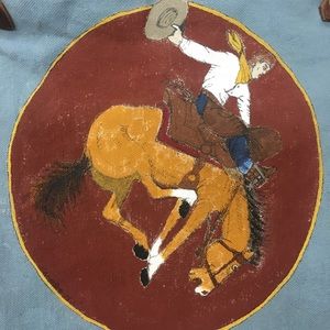 Hand painted canvas purse